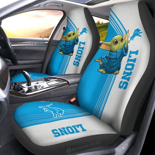 Detroit Lions Car Seat Covers Baby Yoda Car Accessories - Gearcarcover - 1
