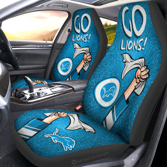 Detroit Lions Car Seat Covers Custom Car Accessories - Gearcarcover - 1