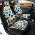 Detroit Lions Car Seat Covers Custom Sugar Skull Car Accessories - Gearcarcover - 2