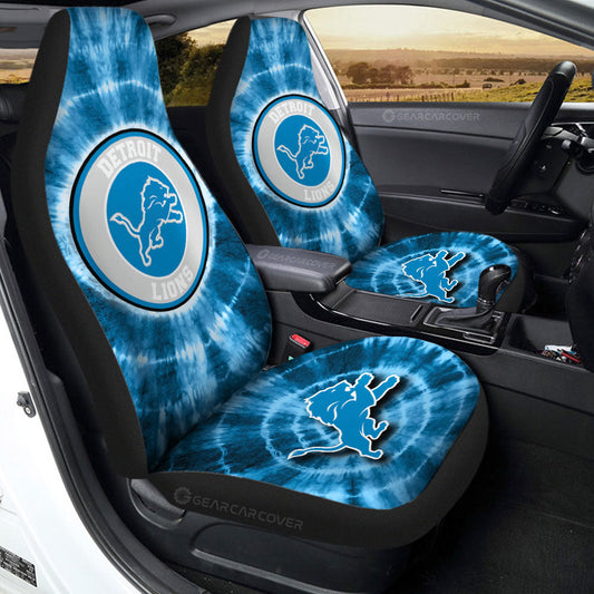 Detroit Lions Car Seat Covers Custom Tie Dye Car Accessories - Gearcarcover - 2