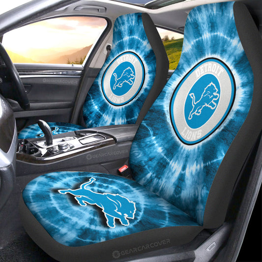 Detroit Lions Car Seat Covers Custom Tie Dye Car Accessories - Gearcarcover - 1