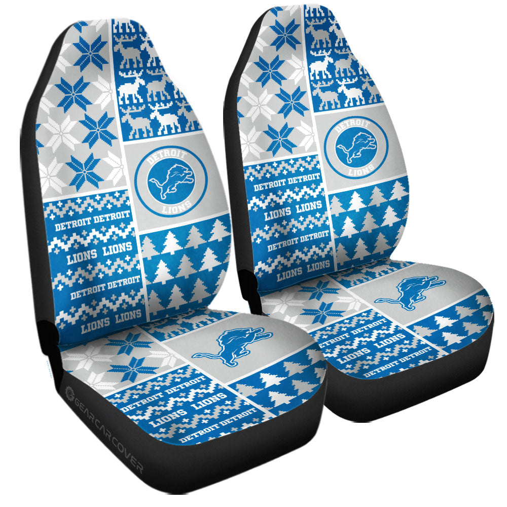 Detroit Lions Car Seat Covers Custom Ugly Style Car Accessories - Gearcarcover - 3