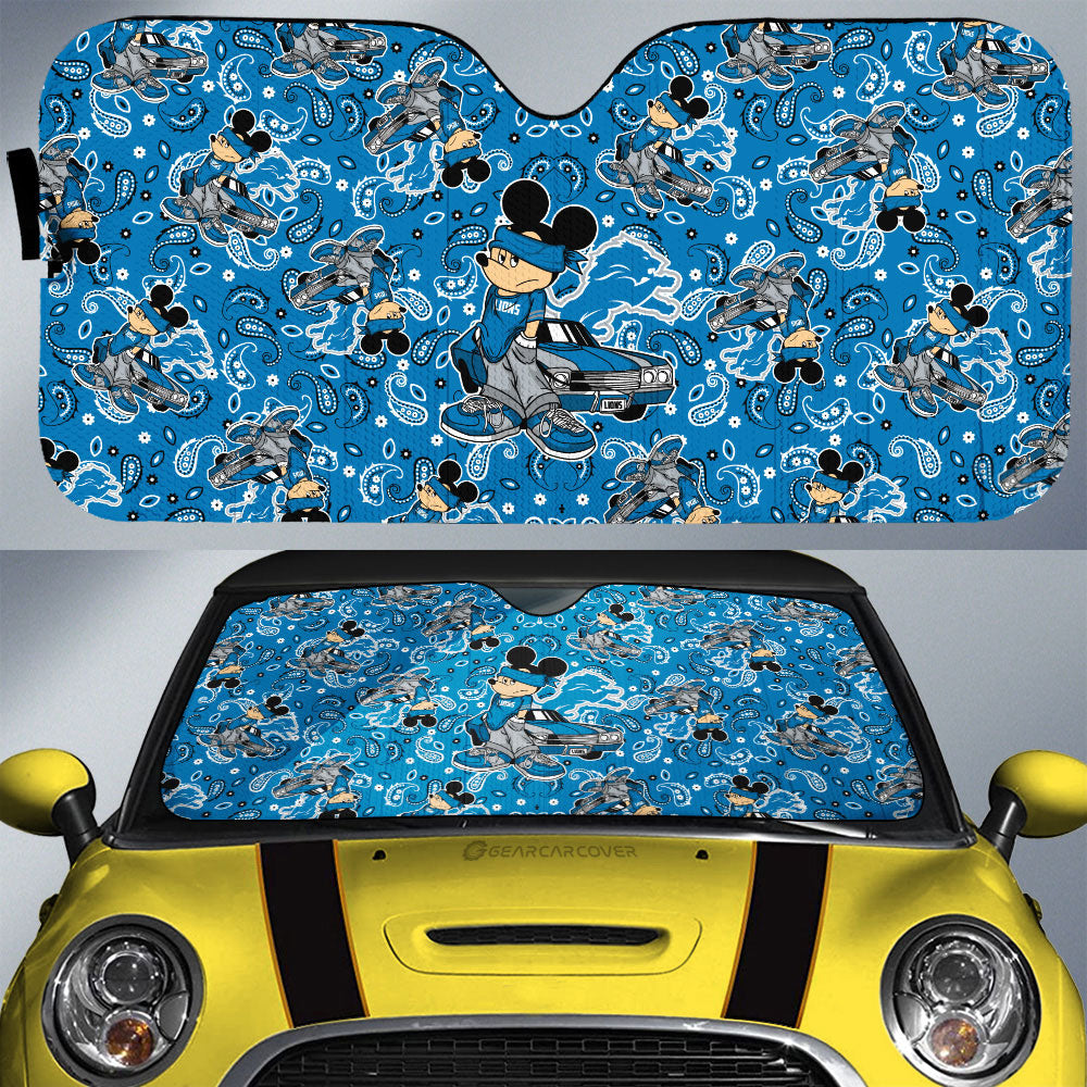 Detroit Lions Car Sunshade Cartoon Theme Collection - Gearcarcover - 1