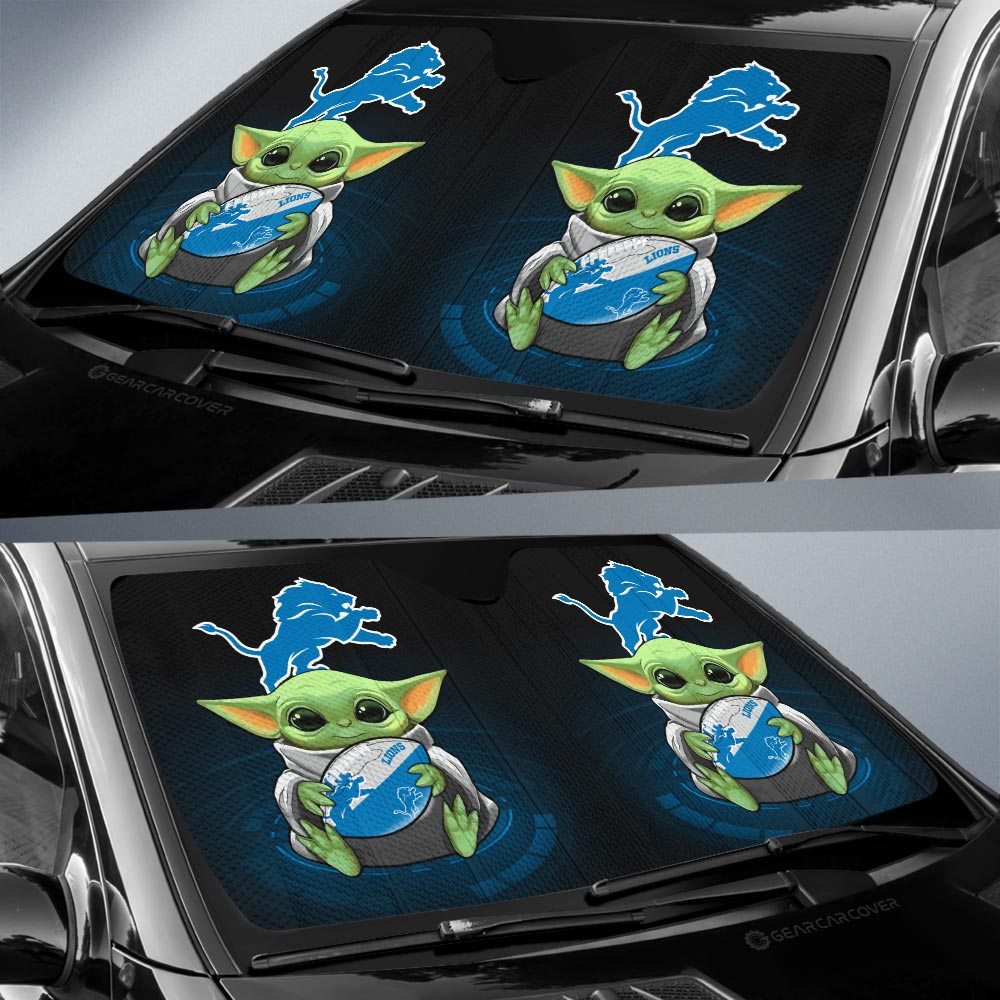 Detroit Lions Car Sunshade Custom Car Accessories For Fan - Gearcarcover - 2