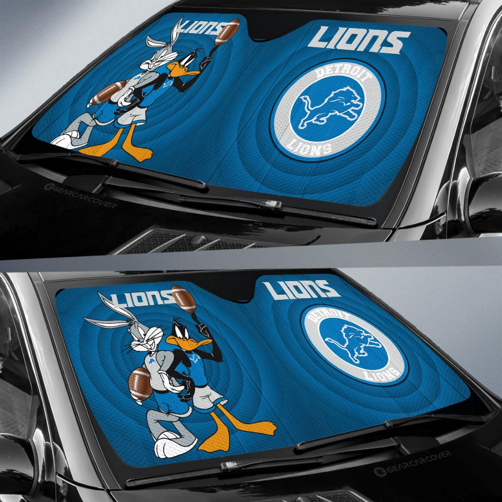 Detroit Lions Car Sunshade Custom Car Accessories - Gearcarcover - 2