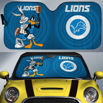 Detroit Lions Car Sunshade Custom Car Accessories - Gearcarcover - 1