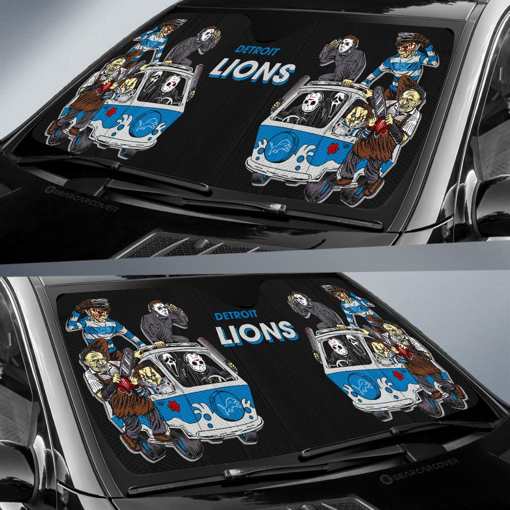 Detroit Lions Car Sunshade Custom Car Accessories - Gearcarcover - 2