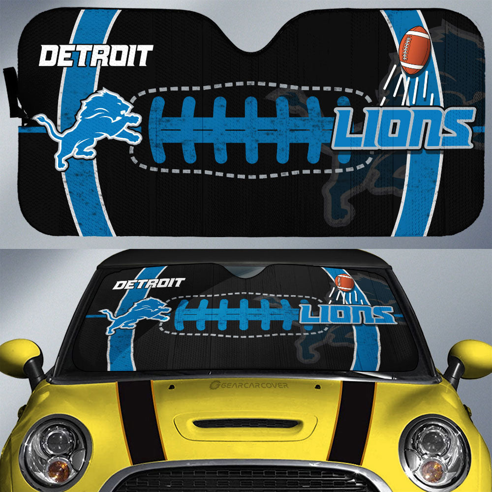 Detroit Lions Car Sunshade Custom Car Accessories - Gearcarcover - 1