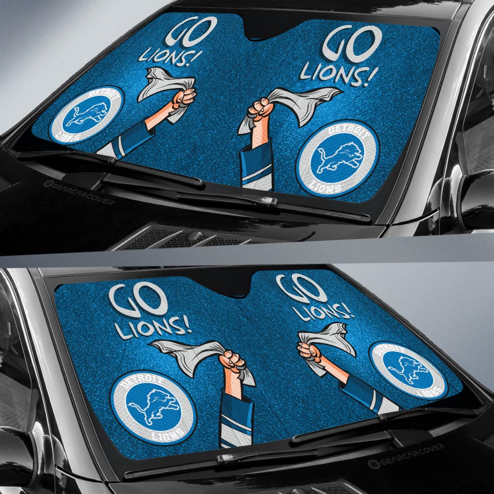 Detroit Lions Car Sunshade Custom Car Accessories - Gearcarcover - 2