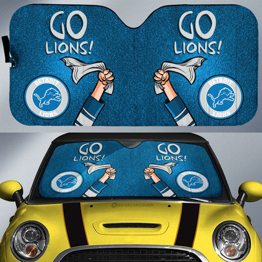 Detroit Lions Car Sunshade Custom Car Accessories - Gearcarcover - 1