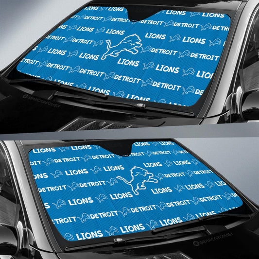 Detroit Lions Car Sunshade Sporty Team Collection - Gearcarcover - 2