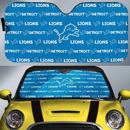 Detroit Lions Car Sunshade Sporty Team Collection - Gearcarcover - 1