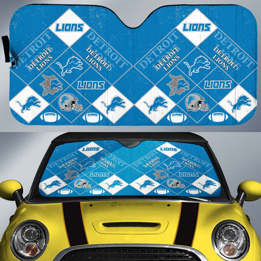 Detroit Lions Car Sunshade Sporty Team Collection - Gearcarcover - 1