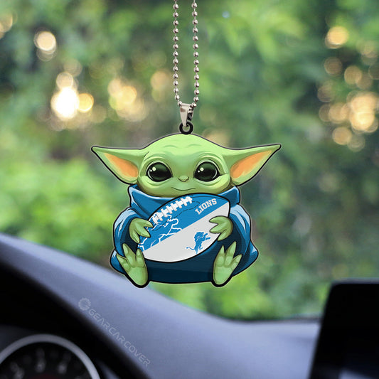 Detroit Lions Ornament Baby Yoda Car Accessories - Gearcarcover - 2