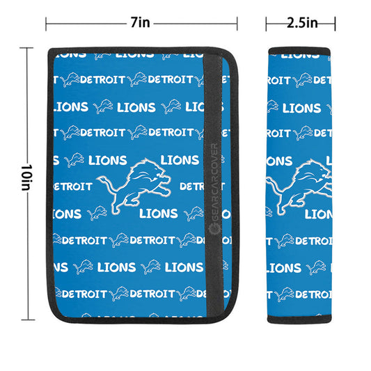 Detroit Lions Seat Belt Covers Sporty Team Collection - Gearcarcover - 1