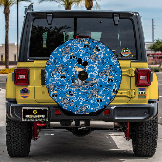 Detroit Lions Spare Tire Covers Camera Hole Cartoon Theme Collection - Gearcarcover - 2
