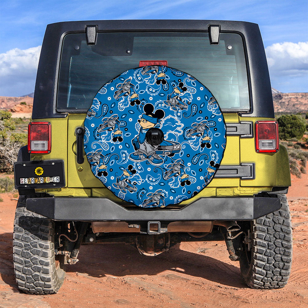 Detroit Lions Spare Tire Covers Camera Hole Cartoon Theme Collection - Gearcarcover - 3