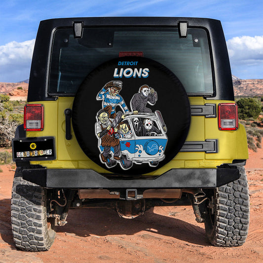 Detroit Lions Spare Tire Covers Horror Characters Car Accessories - Gearcarcover - 2