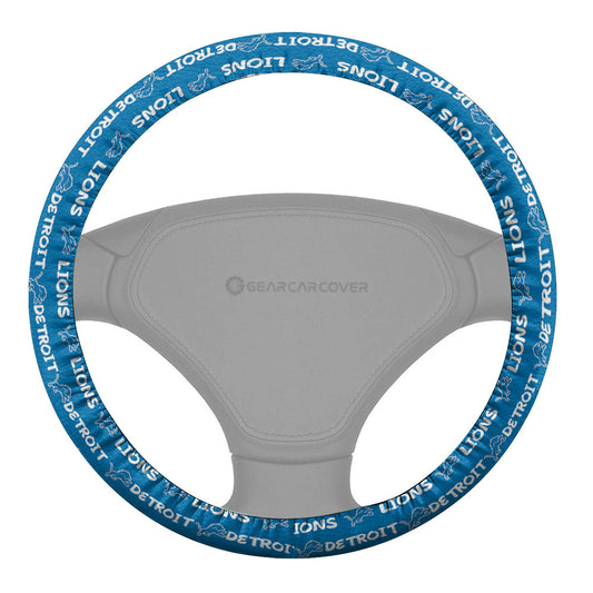 Detroit Lions Steering Wheel Cover Sporty Team Collection - Gearcarcover - 2