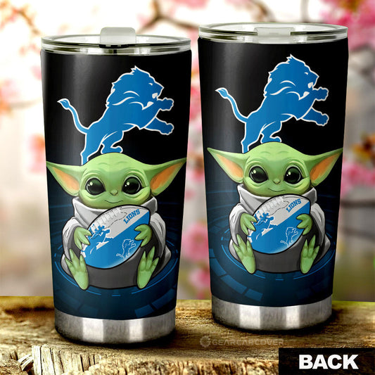Detroit Lions Tumbler Cup Custom Car Accessories For Fan - Gearcarcover - 2