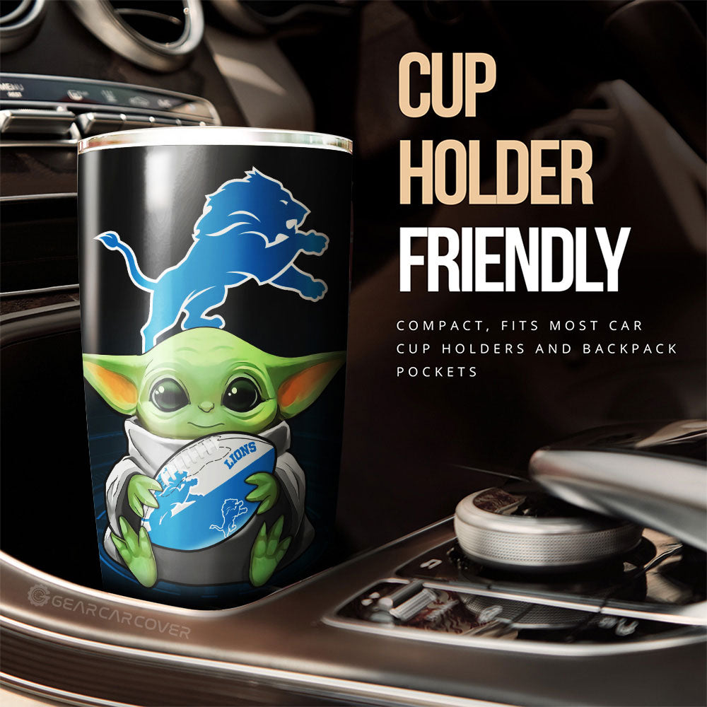 Detroit Lions Tumbler Cup Custom Car Accessories For Fan - Gearcarcover - 3
