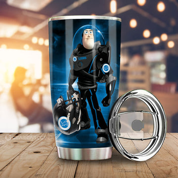 Detroit Lions Tumbler Cup Custom Car Accessories For Fan - Gearcarcover - 1