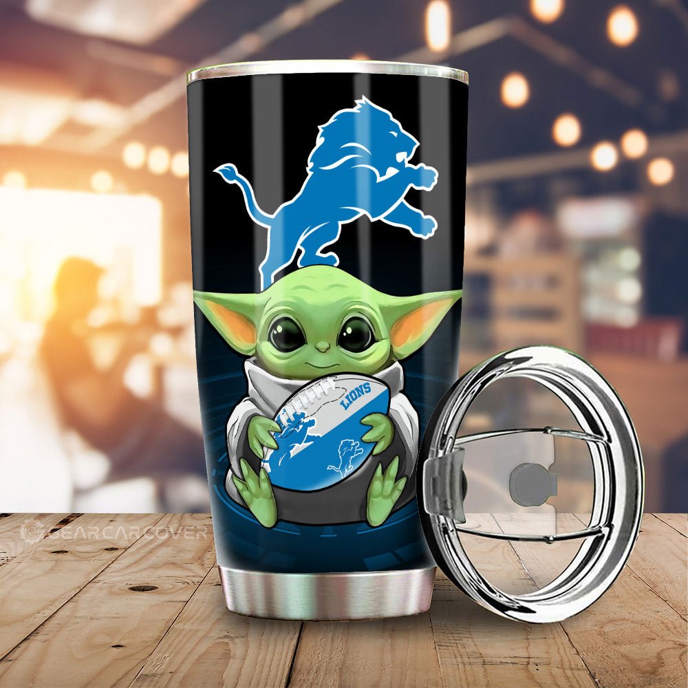 Detroit Lions Tumbler Cup Custom Car Accessories For Fan - Gearcarcover - 1