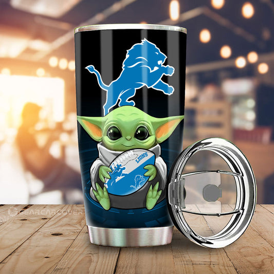 Detroit Lions Tumbler Cup Custom Car Accessories For Fan - Gearcarcover - 1