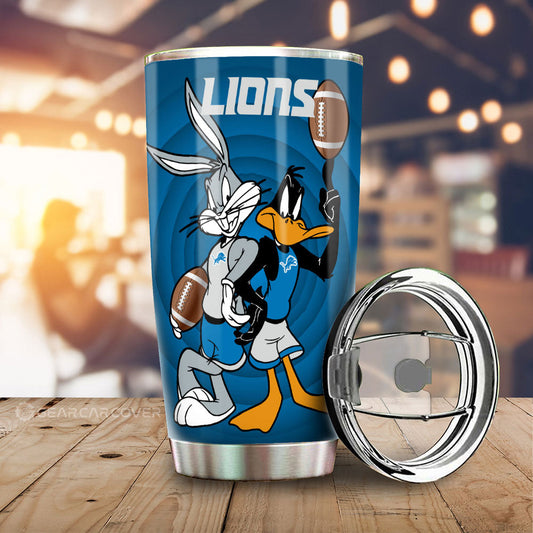 Detroit Lions Tumbler Cup Custom Car Accessories - Gearcarcover - 2
