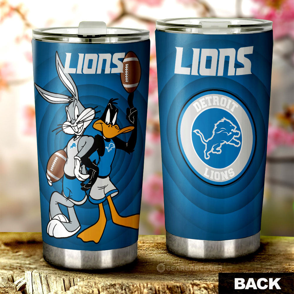 Detroit Lions Tumbler Cup Custom Car Accessories - Gearcarcover - 1