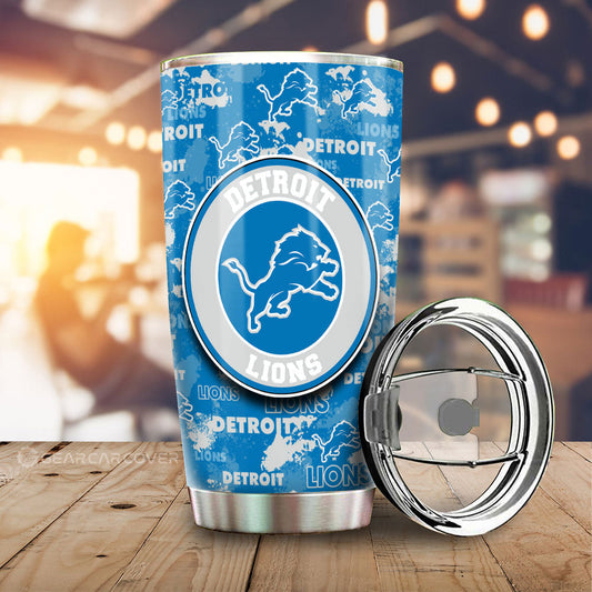 Detroit Lions Tumbler Cup Custom Car Accessories - Gearcarcover - 1