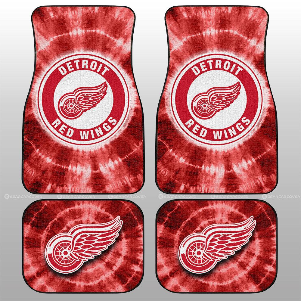 Detroit Red Wings Car Floor Mats Custom Tie Dye Car Accessories - Gearcarcover - 1