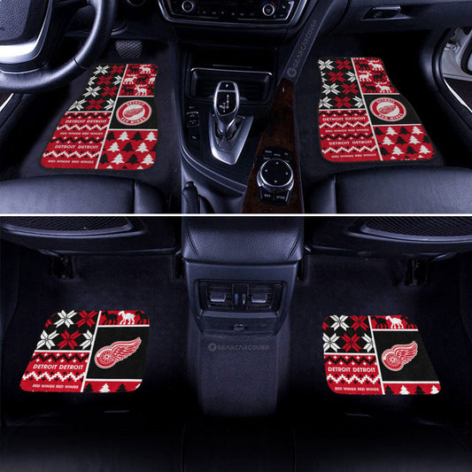 Detroit Red Wings Car Floor Mats Custom Ugly Style Car Accessories - Gearcarcover - 2