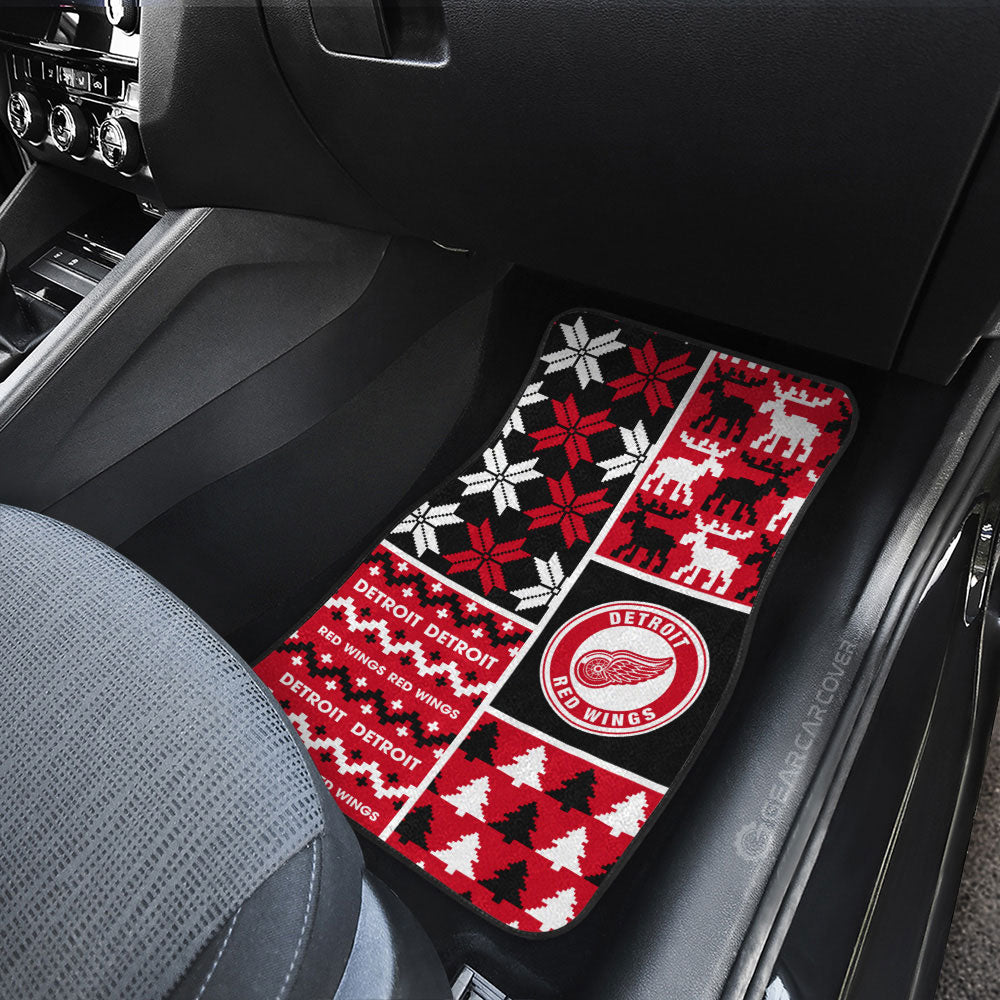 Detroit Red Wings Car Floor Mats Custom Ugly Style Car Accessories - Gearcarcover - 3