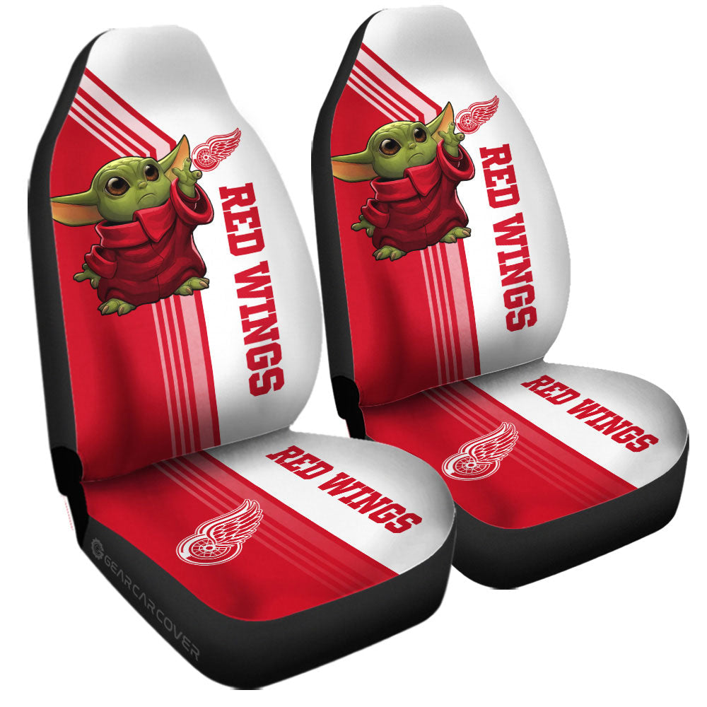 Detroit Red Wings Car Seat Covers Baby Yoda Car Accessories - Gearcarcover - 3
