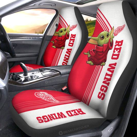 Detroit Red Wings Car Seat Covers Baby Yoda Car Accessories - Gearcarcover - 1