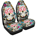 Detroit Red Wings Car Seat Covers Custom Sugar Skull Car Accessories - Gearcarcover - 3