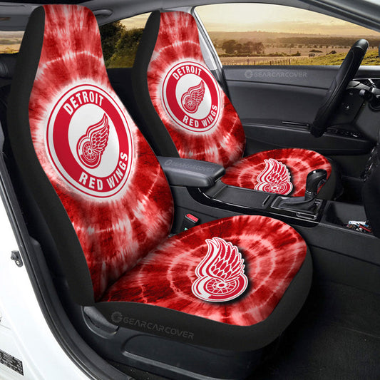 Detroit Red Wings Car Seat Covers Custom Tie Dye Car Accessories - Gearcarcover - 2