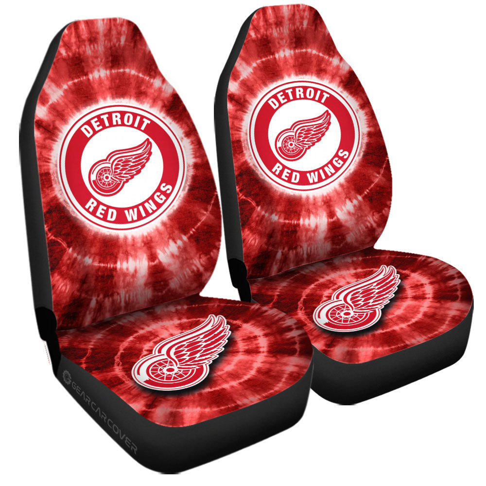 Detroit Red Wings Car Seat Covers Custom Tie Dye Car Accessories - Gearcarcover - 3