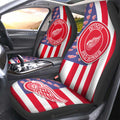 Detroit Red Wings Car Seat Covers Custom US Flag Style - Gearcarcover - 2