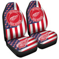 Detroit Red Wings Car Seat Covers Custom US Flag Style - Gearcarcover - 3