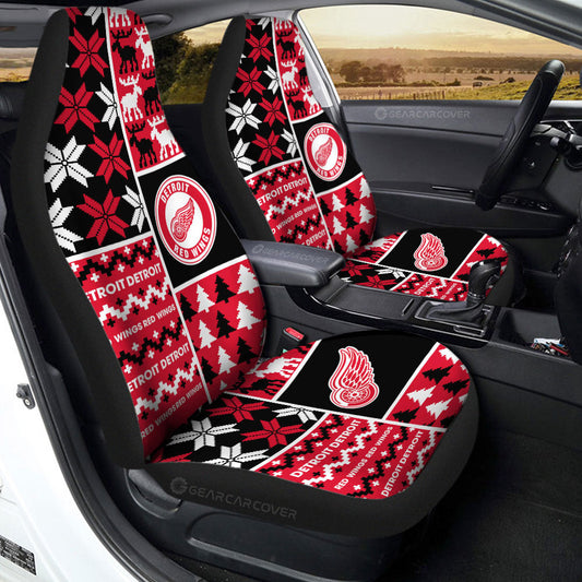 Detroit Red Wings Car Seat Covers Custom Ugly Style Car Accessories - Gearcarcover - 2