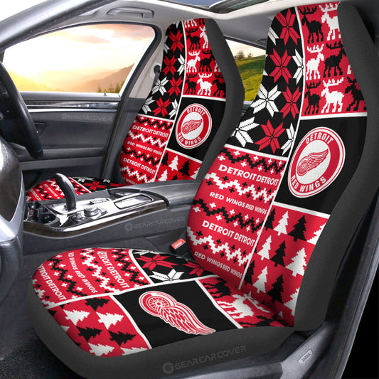 Detroit Red Wings Car Seat Covers Custom Ugly Style Car Accessories - Gearcarcover - 1