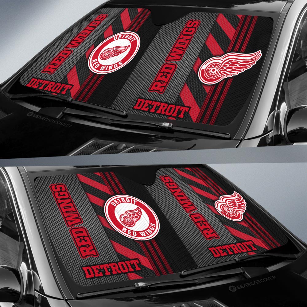 Detroit Red Wings Car Sunshade Custom Car Accessories - Gearcarcover - 2