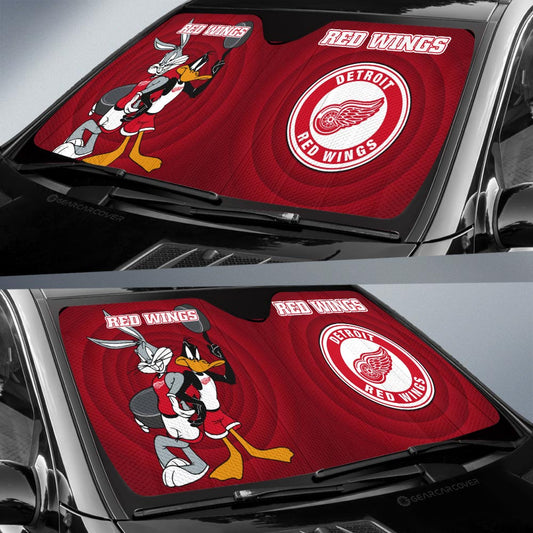 Detroit Red Wings Car Sunshade Custom Car Accessories - Gearcarcover - 2