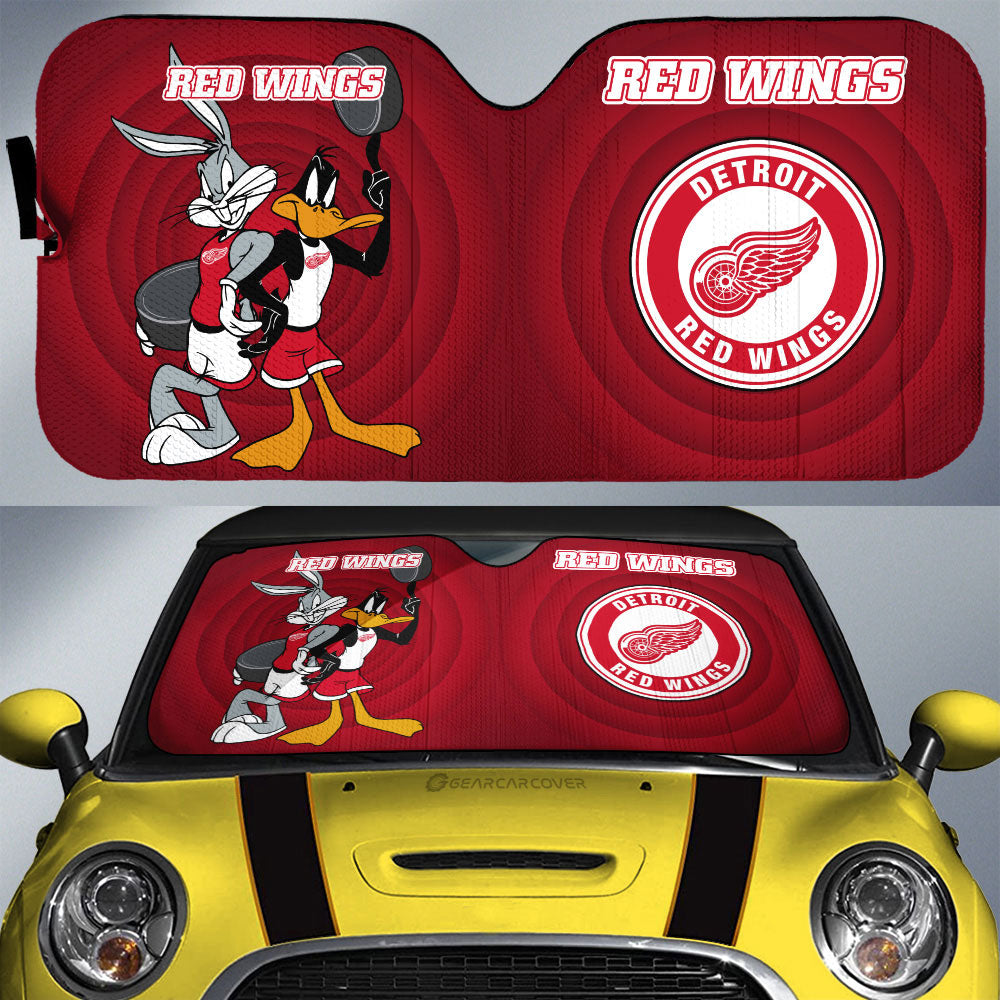 Detroit Red Wings Car Sunshade Custom Car Accessories - Gearcarcover - 1