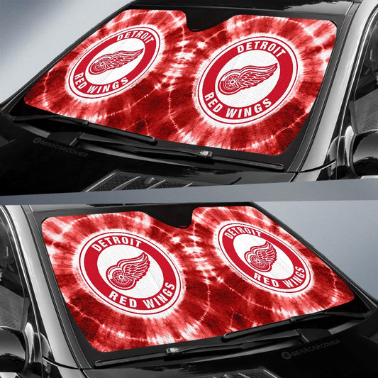 Detroit Red Wings Car Sunshade Custom Tie Dye Car Accessories - Gearcarcover - 2