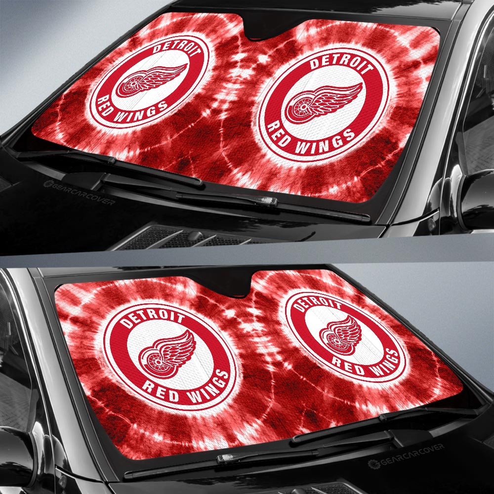 Detroit Red Wings Car Sunshade Custom Tie Dye Car Accessories - Gearcarcover - 2
