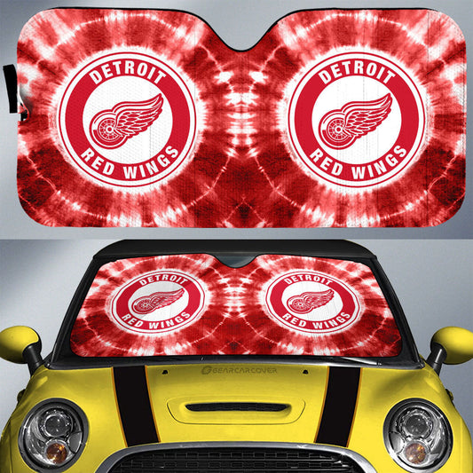 Detroit Red Wings Car Sunshade Custom Tie Dye Car Accessories - Gearcarcover - 1