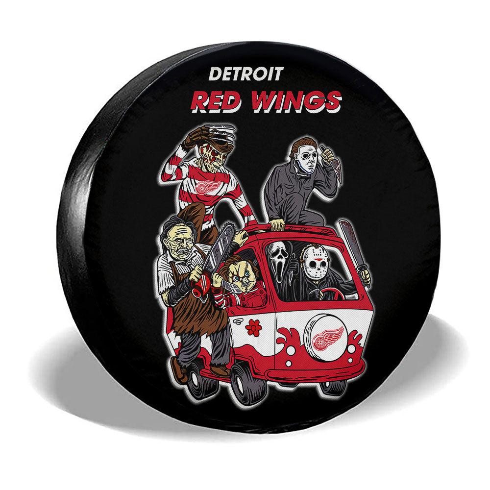 Detroit Red Wings Spare Tire Covers Horror Characters Car Accessories - Gearcarcover - 3